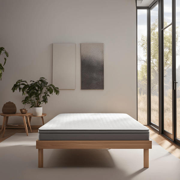 An image depicting a foam mattress, highlighting its plush surface and ergonomic structure for enhanced sleep quality.